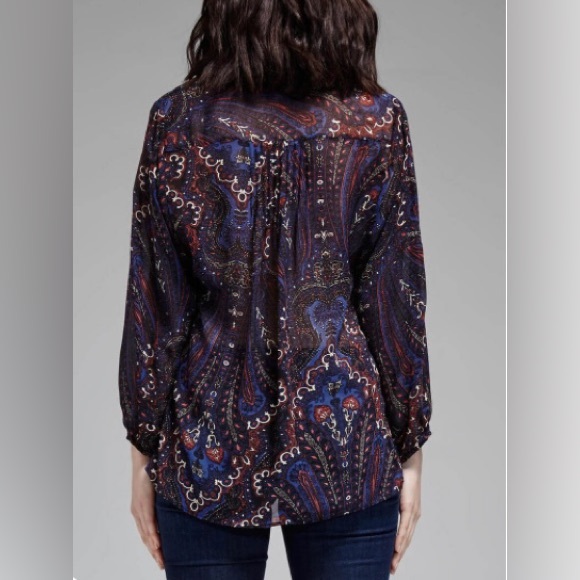 Joie | Vandrea Silk Georgette Blouse | S - Picture 3 of 9